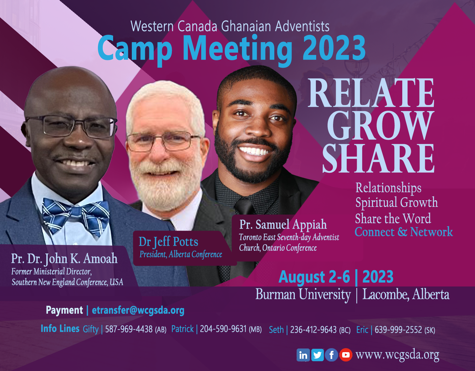 WCGSDA Upcoming Events
